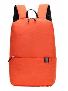 1 pièce Sac à dos décontracté et léger, à la mode, design simple et léger à grande capacité, fermeture éclair, convient pour le trajet quotidien, les voyages et plus
