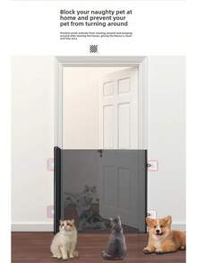 Retractable Pet Fence / Anti-Escape Gate / Automatic Retractable Pet Fence / Anti-Jump Divider Fence / Entry/Exit Door Cat Barrier
