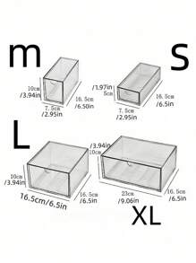 1pc Mini Multi-Size Transparent Acrylic Desktop Drawer Dustproof Stationery Organizer Box, Suitable For Bedroom, Office, Cosmetics Storage