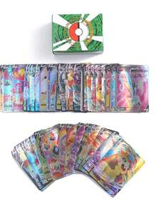 Pokemon300 Pcs ,Pokemon Cards,Cards (V Series, Vmax, GX Rare Cards), Anime Games Cards, GiftsFor Anime Fans, Adults Holiday Gifts, Party Suppliess, Holiday Accessories,﻿Set | Hot Collectible For Fans, Vibrant Holo Foil Mix | Limited Time Offer - 30% Off Today! Includes 300+ Rare Cards!"
