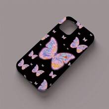 Funda para teléfono 1 unidad BOTS, funda para teléfono mate de alta calidad negra colorida adecuada para 11 12 13 14 15 16 - Negro - Ver 2