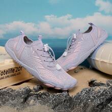 1 Pair Women's Amphibious Hiking Shoes, Swimming Shoes, Beach Shoes, Outdoor Barefoot Water Shoes, Non-Slip Soft Bottom, Lightweight, Quick Drying, Suitable For Snorkeling, Wading, Fishing, Boating, Indoor Fitness, Yoga, Jumping Rope, Quiet Household Shoes - Purple - View 3