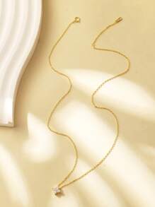 BALMORA 1pc High-end Style S925 Sterling Silver & & Brilliant-cut Diamond Four Leaf Clover Women's Pendant Necklace, Adjustable Length Of 42+3cm, Ideal For Party Or As Bff Gift