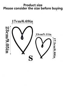 2pcs Metal Heart Wall Decor, Simple Line Wall Art, Bedroom Living Room Gallery Wall Decor, Heart Gift, Heart Wall Sign, Heart Sign Sculpture, Suitable For Wedding, Valentine's Day, Bedroom And Living Room, Outdoor Decoration, Great For Room Decoration