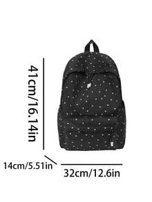 This Fashionable And Versatile Women's Shoulder Bag Features A Polka Dot Pattern Design, Suitable For Daily Use, School, And Commuting. It Provides Ample Storage Space And Has A Minimalist Aesthetic.