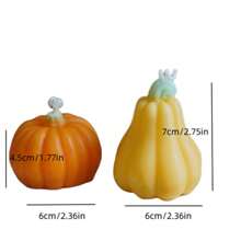 1 pieza Vela con aroma a calabaza en forma de calabaza, adecuada para decoración de Halloween, decoración del hogar, fiestas, mesa de comedor, regalo festivo, cena, banquete/fiesta, relajación/meditación, iluminación ambiental