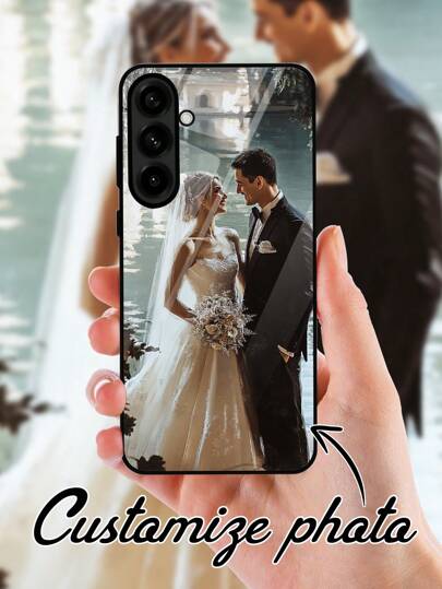 1pc Customized Photo Shockproof High-Definition Phone Case Protective Cover Compatible With Samsung S24/S24 Plus/S24 FE/S24 Ultra, S25/S25 Plus/S25 Ultra, Compatible With IPhone 17 Pro Max/17 Air/16 Pro And Other Android Phone Models, Christmas Phone Case,Boyfriend,Girlfriend,Family,Friends,Grandparents,Couple