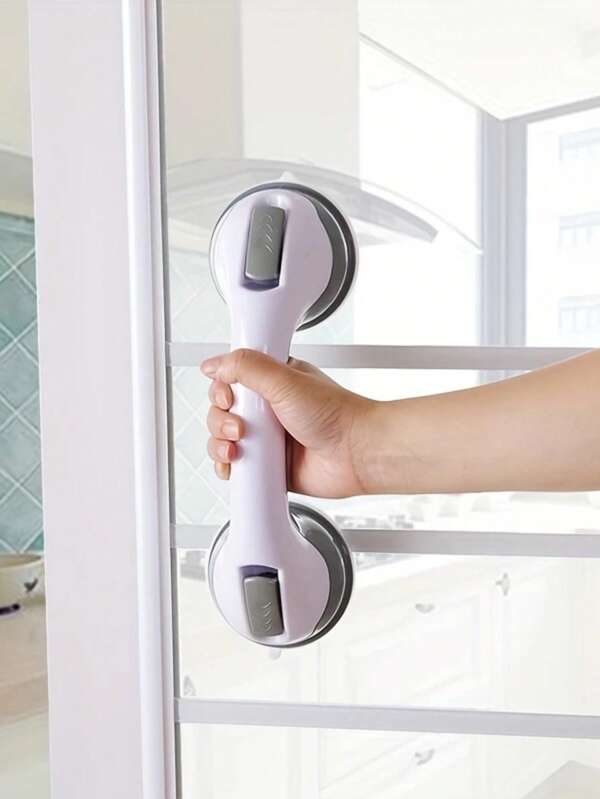 1 pièce Barre de préhension de douche améliorée - Installation facile sans perçage - Poignée antidérapante durable convenant aux surfaces en carrelage, verre et plastique