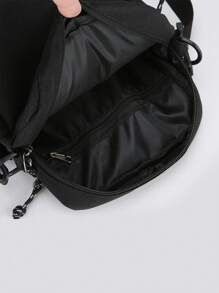 Borsa a tracolla Oxford da uomo, stile casual, Milano Italia, di grande capienza, borsello verticale Oxford, cinturino regolabile, borsa a spalla per pendolarismo quotidiano, colore nero - non lavare, disponibile in vari stili