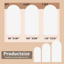 eluckya Wedding Arch Backdrop Set,  Arch Covers Backdrop, Suitable For Birthday Decorations, Party Supplies, Gender Reveal Party Supplies, Wedding Decorations, Bridal Event Decorations, Baby Shower Supplies, Wedding Supplies And Arch Backdrop Frame (Arch Frame Not Included). - 白色 - 查看 4