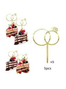 1 Stück/2 Stück Kuchentoppers mit Strass-Ring, Acryl-Kuchentoppers für Hochzeit, Verlobung, Jahrestag, Valentinstag Partykuchen Dekorationen und Zubehör, Kuchendekoration, Kuchenaufsatz, Backzubehör, Küchenkleinmöbel, Backdekoration, Backzubehör, Kuchenzubehör, Geschenke zu Feiertagen, Dekorationen