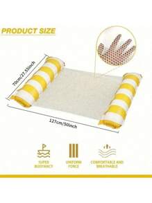 1 pieza Hamaca inflable flotante para piscina, accesorio de fiesta de verano para piscina y playa para adultos, regalo perfecto para vacaciones y relajación en la piscina