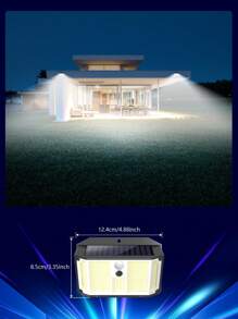 1/2PCS - Motion Sensing Lighting Fixtures, Outdoor Solar Light With, IP 65, Motion Sensor, 270° Wide Angle, Bright LEDWall Light, 3 Modes, Outdoor Solar Light, Outdoor Wall Light, Garden Pool, Patio Front Door, Steps Fence, Garage