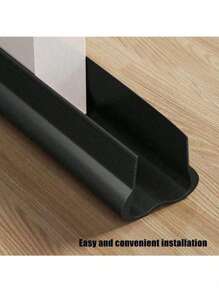 1 pieza Bloqueador de corriente de aire ajustable para puerta de plástico - Sello a prueba de agua, reducción de ruido, protección inferior de PVC suave para insonorización y anti-insectos, protección de la parte inferior. Sello de puerta ajustable. Sello de plástico duradero, parador de corrientes de aire para puerta.