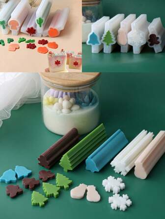 1pc Mini 11.99-13.97cm Mushroom Silicone Tube Mold Vibrant Fall Design With Orange, Green, And Red Leaves Perfect For Handmade Soap, Candle, And Resin Crafts DIY Casting Mold, Crafting Mold Autumnal Design Durable Silicone Mold, Soap Making Supplies