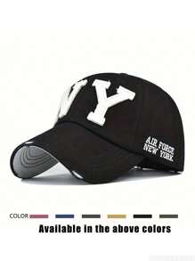 1 pieza Gorra de béisbol desgastada de NY, visera ajustable para exteriores para primavera y otoño, viajes, playa, estilo Y2K para jóvenes