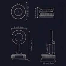 Car-Mounted Mobile Phone Bracket Portable Travel Mobile Phone Magnetic Bracket Rotating Foldable Double-Sided Suction Bracket With Suction Car-Mounted Vacuum Suction Bracket