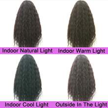 Soft Natural Black 26inch 250 Heavy Density Kinky Curly Deep Lace Front Wig For Winter Christmas With Baby Hair Long Heat Resistant Preplucked Daily 1pc - 黑色 - 查看 6