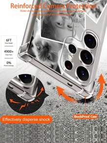 1 pièce Étui personnalisé DIY 4 photos texte, coque de téléphone antichoc pour Samsung S25/S25Plus/S25Ultra/S25Edge/A56/A17/A07 et autres modèles Samsung, meilleur cadeau pour les couples, les amis, les parents, le petit ami, la petite amie, idéal pour transporter à l'extérieur et offrir à des amis