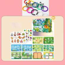 我的第一本忙碌书籍蒙特梭利粘贴安静书儿童活动忙碌字母匹配拼图玩具儿童礼物 - 彩色 - 查看 11