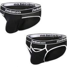 Men's Pouch Underwear Viscose Bulge Enhancing Wicking BriefsChristmas 6LUC - 2pc:01+02 - Xem 1