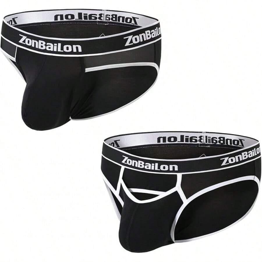 Men's Pouch Underwear Viscose Bulge Enhancing Wicking BriefsChristmas 6LUC - 2pc:01+02 - Xem 1
