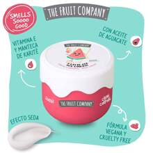 THE FRUIT COMPANY Crema Corporal The Fruit Company - Hidratación Intensa con Vitamina E, Manteca de Karité y Aceite de Aguacate - Fórmula Vegana, Cruelty Free y Efecto Seda - Disponible en Aromas Frutales: Coco, Sandía y Melón - ✅ Envíos a España en 24/72 horas