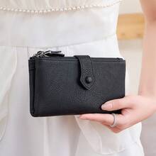 RFID Blocking Fashion Women Wallet Long Faux Leather Large Capacity Card Holder Wallet Purse Money Wallet Purse Wallet For Men Men Wallet Leather Long Wallet For Women Card Wallet Coin Wallet Vintage