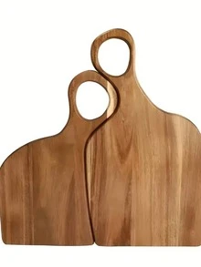 Set Of 2 Walnut Cutting Boards (15inch*7.1inch/11.8inch*5.9inch)- High Quality Handmade Kitchen Cutting Boards For Food Preparation, High-Quality Wood Material Accessories For Couples And Home Chefs - Redwood - View 8
