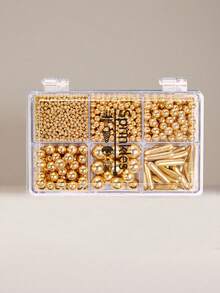 Edible Cake Decorating Sprinkles, Gold & White Pearl Candy, 6-Grid Gift Box Packaging, For Birthday Cakes, Donuts, Cookies, Chocolates, Ice Cream, Christmas, Halloween, Valentine's Day, Birthdays, Mother's Day, Weddings - Multicolor - View 3