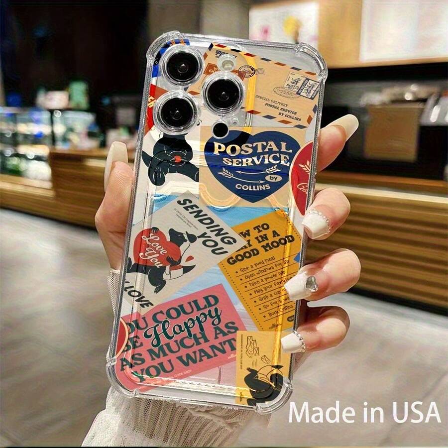 Funda transparente para teléfono con ranura para tarjetas, compatible con phone 16, 15, 14, 13, 12 y 11 - transparente - Ver 1