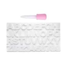1pc Silicone Alphabet Resin Molds, Number Alphabet Jewelry, Silicone Letter Molds For Resin Casting, DIY Craft Casting, Letter Jewelry Making - White - View 11