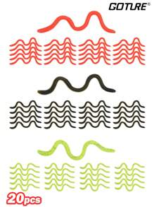 GOTURE Goture 20 Peças Iscas de Pesca Macias de PVC, Minhoca Macia Wacky Worm para Pesca de Baixo, Isca de Pesca Macia Biônica Versátil de Alta Elasticidade