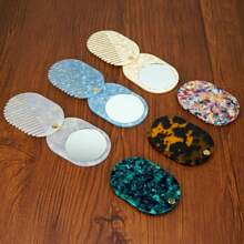 1支便携式醋酸纤维梳带镜子 - 可折叠旅行化妆镜和梳子二合一，优雅的粉彩色设计，防静电塑料梳齿，女士适用，小巧便携，方便外出造型，时尚美发工具，万圣节礼物，圣诞节礼物，梳子，发刷，发梳，边缘梳，梳发，梳子，梳子，梳子，梳子，梳子，梳子，梳子，梳子，梳子套装，梳子，木梳，梳子，梳子，后梳，发刷，边缘梳，梳发，梳子，梳子套装，梳子，梳子，迷你梳，梳子，美发产品，美发工具，美发用品，护发，卷发梳，理发师，理发配件，美发设备，旅行必备，旅行必备，发型，美发，发刷，后梳，造型梳，卷发梳，边缘梳，梳子，梳子头发、发梳套装、梳子、卷发梳、解结梳、女士发梳、头发、旅行、美发产品、美发工具、美发用品、理发师、理发师配件、理发店、美发设备 - 彩色 - 查看 3