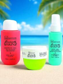 EverlyX Set De Viaje Radiant Skin IDC Institute - Incluye Gel De Ducha, Loción Corporal Y Body Mist En Neceser Compacto - Aromas A Ciruela, Jazmín, Fruta Del Dragón Y Vainilla - Ideal Para Llevar En La Maleta O Regalar - Tamaño Apto Para Avión - ✅ Envios A España En 24/48h