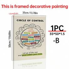 1 件“控制圈”励志帆布海报 - 可选配画框，有益心理健康的墙面艺术，宁静的角落装饰，非常适合卧室、客厅、家庭办公室。帆布墙面艺术、房间海报、家居装饰、房间装饰美学、房间装饰用品。 - 1個 - 查看 33