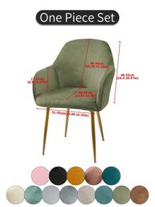 1pc Camel Faux Fur Arched, Solid Color High Elastic Dust-Proof Anti-Fouling Decorative Full Cover Chair Slipcover, Suitable For Hotel, Living Room, Study, Dining Room Daily Chairs, Black, Gray, Champagne, Back To School, Room Decor, School Supplies