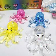 1 Peça Brinquedo Macio de Polvo Transparente 2025 - Brinquedo Sensorial de Alívio de Estresse em TPE Ultra Macio, Crescimento Lento para Crianças (Presente)
