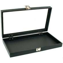 Glass Top Jewelry Pocket Watch Display Travel Case Box - as pic - View 3