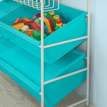 SoBuy 2 In 1: Bookshelf + Storage Chest Toy Chest Children's Bookshelf Magazine Rack Toy Storage Shelf KMB07-B - Turquoise - View 8
