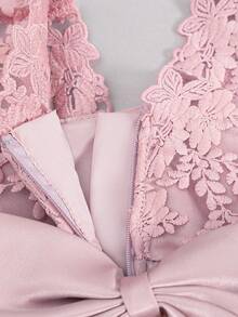 Baby Girls' 0-2 Years Old Pink Dress Set, Bridesmaid Wedding Pageant Outfit, Tulle Birthday Party - Dusty Pink - View 9