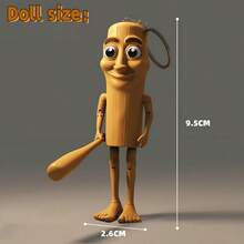 Tungtungtung Sahur 娃娃吊坠、Internet MEME 组装小雕像、意大利 Brainrot 动物模型钥匙扣 - 彩色 - 查看 13