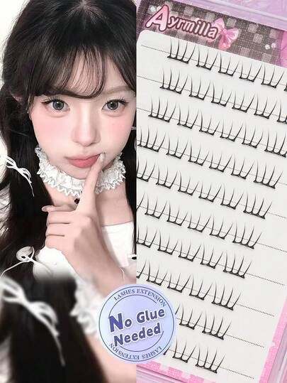 5-12 mm 10 rangées de faux cils naturels pour les yeux de renard et de chat des idoles de girl group. Pas besoin de colle, réutilisables. Faux cils naturels convenant pour les mariages, les fêtes, les réunions de club quotidiennes et adaptés aux débutants en maquillage de fée et cosplay. Bouquets de cils, faisceaux de cils, faux cils individuels, faux cils.
