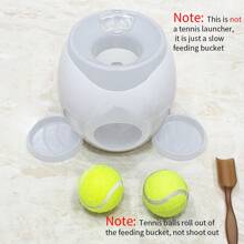 1pc Pet Interactive Snack Ball Feeder, Double Hole Dog Treat Dispenser (Includes 2 Tennis Balls + Plastic Scoop)