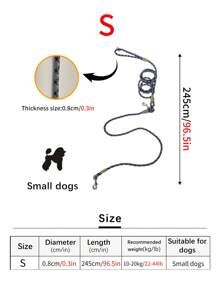 1pc Reflective Nylon Hands-Free Shoulder Pet Leash, Multifunctional For Running And Walking With Dogs, Suitable For Large, Medium And Small Dogs For Outdoor And Indoor Use