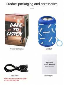 大低音无线蓝牙扬声器，带发光织物网，TWS 无线配对，迷你便携式台式电脑扬声器 - 彩色 - 查看 9