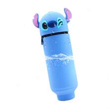 Disney 1 pièce Nouvelle étui à crayons en silicone Stitch, porte-crayon pliable mignon de bande dessinée, sac de rangement de papeterie pour étudiant, cadeau pour enfants, meilleure papeterie scolaire et cadeaux scolaires. (La photo est trop explosive et la couleur du produit est légèrement déviée, ne la prenez pas si cela vous dérange), pour les fournitures scolaires, la rentrée des classes