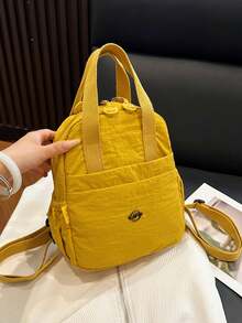 2026新款休闲时尚多巴胺牛津布多功能轻便背包，百搭简约胸包，旅行背包，迷你徒步包，日常学院风街头风女手提包 - 彩色 - 查看 5