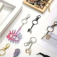30/60pcs Christmas Keychain Swivel Clasp Hook Stainless Steel Split Key Rings And Jump Rings Bulk Keychain Lanyards, DIY Metal Keychain Making Kit, DIY Keychain Bag Pendant Craft Supplies