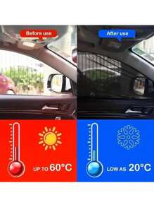 2件/4件/套汽车遮阳网防蚊隔热防紫外线玻璃防晒网反光遮阳篷防护窗膜轿车SUV